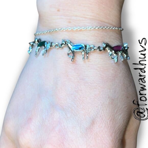 Bundle Sale 3 for $15 | Horse Link Bracelet Multicolor Inlay - Picture 1 of 10